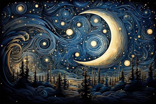 Puzzles für Erwachsene 1000 Teile Sternenhimmelwald 75 x 50 cm Puzzle Erwachsene Klassische Puzzles Pädagogisches Spiel Impossible Herausforderung 1000 Teile Puzzle von Jiian