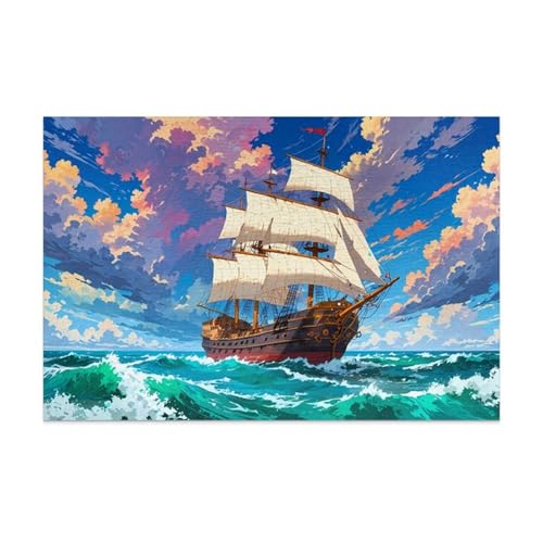 Puzzles für Erwachsene 1000 Teile Wellen Segelboot 75 x 50 cm Puzzle Erwachsene Klassische Puzzles Pädagogisches Spiel Impossible Herausforderung 1000 Teile Puzzle Puzzles für Erwachsene 1000 Teile Wellen Segelboot 75 x 50 cm Puzzle Erwachsene Klassische Puzzles Pädagogisches Spiel Impossible Herausforderung 1000 Teile Puzzle von Jiian