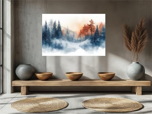 Puzzles für Erwachsene 120 Teile Aquarellbäume 25 x 20 cm Puzzle Erwachsene Klassische Puzzles Pädagogisches Spiel Impossible Herausforderung 120 Teile Puzzle von Jiian