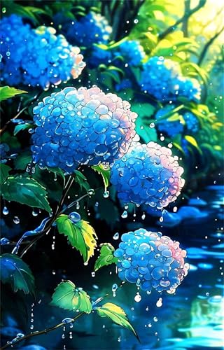Puzzles für Erwachsene 120 Teile Blaue Hortensie 25 x 20 cm Puzzle Erwachsene Klassische Puzzles Pädagogisches Spiel Impossible Herausforderung 120 Teile Puzzle von Jiian