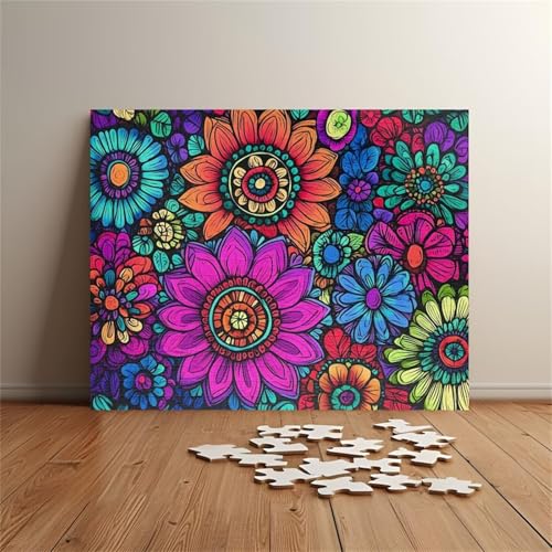 Puzzles für Erwachsene 120 Teile Blume 25 x 20 cm Puzzle Erwachsene Klassische Puzzles Pädagogisches Spiel Impossible Herausforderung 120 Teile Puzzle von Jiian