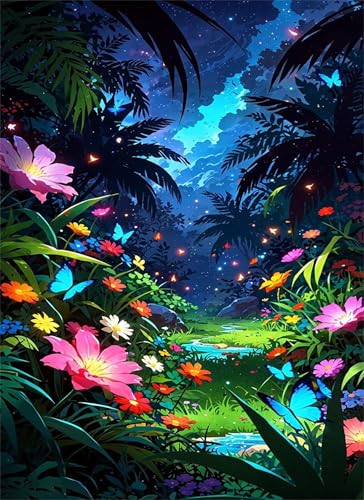Puzzles für Erwachsene 120 Teile Dschungelblumen 25 x 20 cm Puzzle Erwachsene Klassische Puzzles Pädagogisches Spiel Impossible Herausforderung 120 Teile Puzzle von Jiian