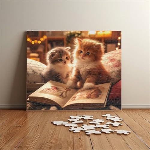 Puzzles für Erwachsene 120 Teile Katze Tier 25 x 20 cm Puzzle Erwachsene Klassische Puzzles Pädagogisches Spiel Impossible Herausforderung 120 Teile Puzzle von Jiian