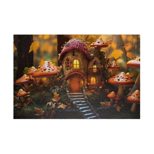 Puzzles für Erwachsene 120 Teile Pilzhäuser 25 x 20 cm Puzzle Erwachsene Klassische Puzzles Pädagogisches Spiel Impossible Herausforderung 120 Teile Puzzle von Jiian