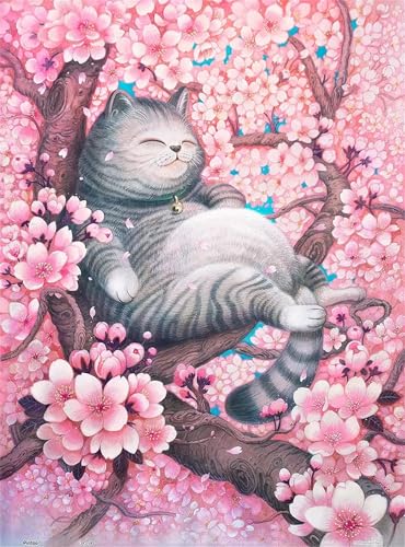 Puzzles für Erwachsene 120 Teile Rosa Blumenkatze 25 x 20 cm Puzzle Erwachsene Klassische Puzzles Pädagogisches Spiel Impossible Herausforderung 120 Teile Puzzle von Jiian