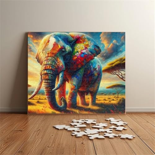 Puzzles für Erwachsene 120 Teile Tiere Elefanten 25 x 20 cm Puzzle Erwachsene Klassische Puzzles Pädagogisches Spiel Impossible Herausforderung 120 Teile Puzzle von Jiian