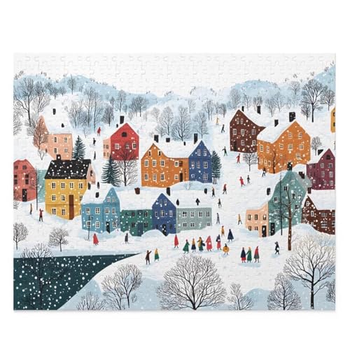 Puzzles für Erwachsene 120 Teile Winterlandschaft 25 x 20 cm Puzzle Erwachsene Klassische Puzzles Pädagogisches Spiel Impossible Herausforderung 120 Teile Puzzle von Jiian
