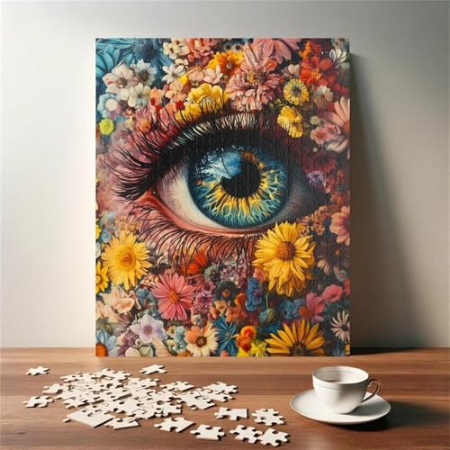 Puzzles für Erwachsene 1314 Teile Blume Augen 75 x 50 cm Puzzle Erwachsene Klassische Puzzles Pädagogisches Spiel Impossible Herausforderung 1314 Teile Puzzle von Jiian