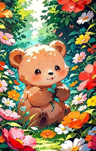 Puzzles für Erwachsene 1314 Teile Blumentier Bär 75 x 50 cm Puzzle Erwachsene Klassische Puzzles Pädagogisches Spiel Impossible Herausforderung 1314 Teile Puzzle von Jiian