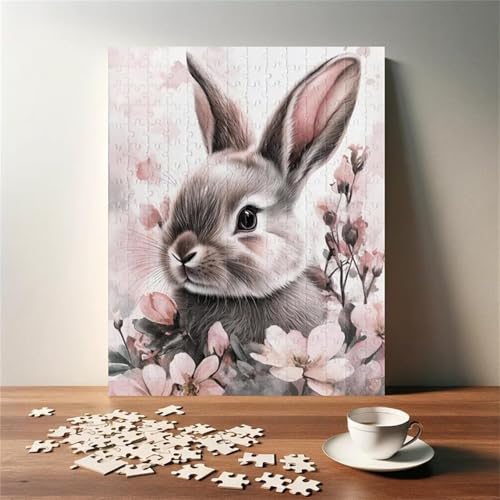 Puzzles für Erwachsene 1314 Teile Kaninchen Tiere Blumen 75 x 50 cm Puzzle Erwachsene Klassische Puzzles Pädagogisches Spiel Impossible Herausforderung 1314 Teile Puzzle von Jiian