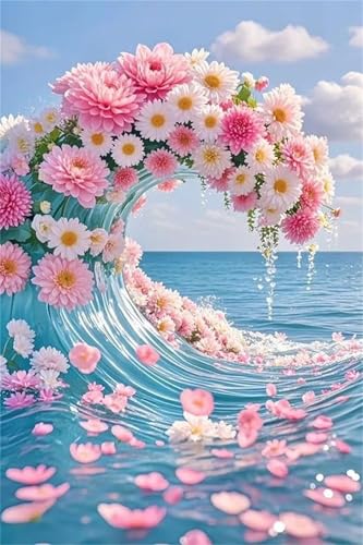Puzzles für Erwachsene 1314 Teile Meereswellenblumen 75 x 50 cm Puzzle Erwachsene Klassische Puzzles Pädagogisches Spiel Impossible Herausforderung 1314 Teile Puzzle von Jiian