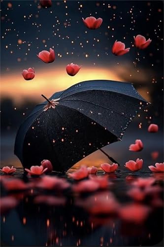 Puzzles für Erwachsene 1314 Teile Rote Blumenschirme 75 x 50 cm Puzzle Erwachsene Klassische Puzzles Pädagogisches Spiel Impossible Herausforderung 1314 Teile Puzzle von Jiian