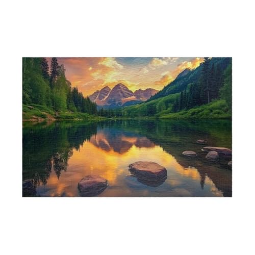 Puzzles für Erwachsene 1314 Teile See Wälder Berge 75 x 50 cm Puzzle Erwachsene Klassische Puzzles Pädagogisches Spiel Impossible Herausforderung 1314 Teile Puzzle Puzzles für Erwachsene 1314 Teile See Wälder Berge 75 x 50 cm Puzzle Erwachsene Klassische Puzzles Pädagogisches Spiel Impossible Herausforderung 1314 Teile Puzzle von Jiian