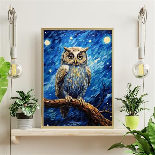 Puzzles für Erwachsene 1314 Teile Tiere Eule Sternenhimmel 75 x 50 cm Puzzle Erwachsene Klassische Puzzles Pädagogisches Spiel Impossible Herausforderung 1314 Teile Puzzle von Jiian