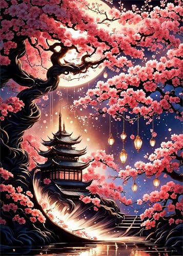 Puzzles für Erwachsene 200 Teile Rosa Blumenturm 35 x 25 cm Puzzle Erwachsene Klassische Puzzles Pädagogisches Spiel Impossible Herausforderung 200 Teile Puzzle von Jiian