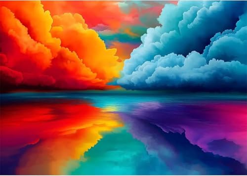 Puzzles für Erwachsene 2000 Teile Aquarellwolken 100 x 70 cm Puzzle Erwachsene Klassische Puzzles Pädagogisches Spiel Impossible Herausforderung 2000 Teile Puzzle von Jiian
