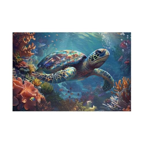 Puzzles für Erwachsene 2000 Teile Korallenmeeresschildkröte 100 x 70 cm Puzzle Erwachsene Klassische Puzzles Pädagogisches Spiel Impossible Herausforderung 2000 Teile Puzzle von Jiian