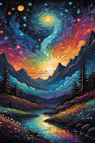 Puzzles für Erwachsene 2000 Teile Verträumter Sternenhimmel 100 x 70 cm Puzzle Erwachsene Klassische Puzzles Pädagogisches Spiel Impossible Herausforderung 2000 Teile Puzzle von Jiian