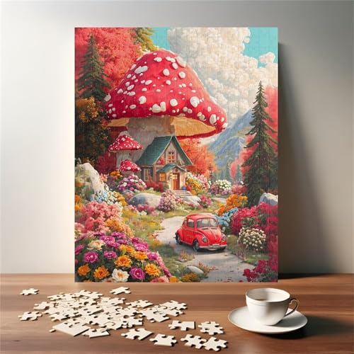 Puzzles für Erwachsene 300 Teile Pilzlandschaft 40 x 28 cm Puzzle Erwachsene Klassische Puzzles Pädagogisches Spiel Impossible Herausforderung 300 Teile Puzzle von Jiian