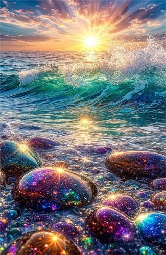 Puzzles für Erwachsene 300 Teile Sonnenaufgang Wellen 40 x 28 cm Puzzle Erwachsene Klassische Puzzles Pädagogisches Spiel Impossible Herausforderung 300 Teile Puzzle von Jiian