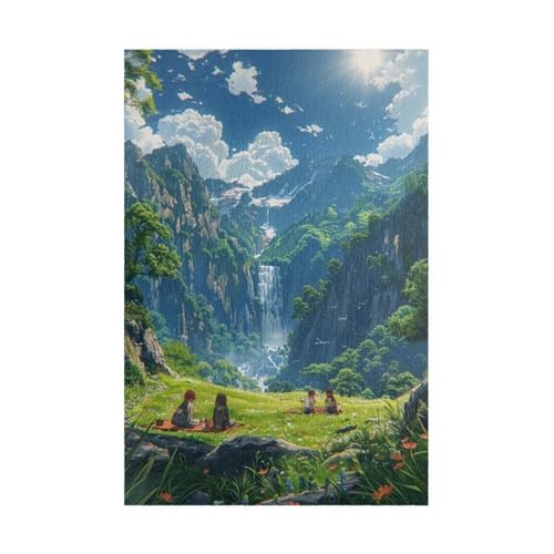 Puzzles für Erwachsene 70 Teile Bergwasserfall 20 x 15 cm Puzzle Erwachsene Klassische Puzzles Pädagogisches Spiel Impossible Herausforderung 70 Teile Puzzle von Jiian