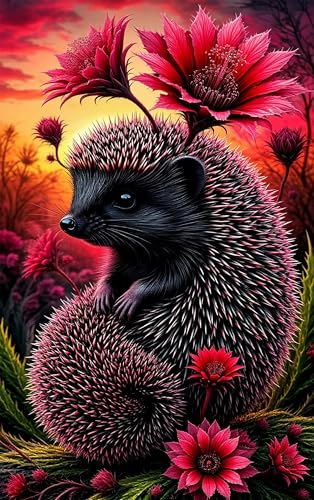 Puzzles für Erwachsene 70 Teile Blumen Igel Tier 20 x 15 cm Puzzle Erwachsene Klassische Puzzles Pädagogisches Spiel Impossible Herausforderung 70 Teile Puzzle von Jiian