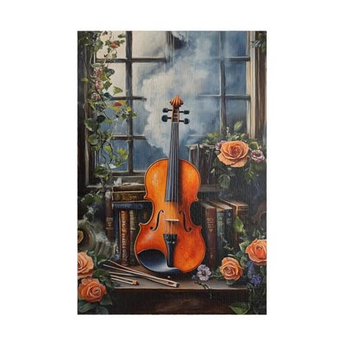 Puzzles für Erwachsene 70 Teile Blumengitarre 20 x 15 cm Puzzle Erwachsene Klassische Puzzles Pädagogisches Spiel Impossible Herausforderung 70 Teile Puzzle von Jiian