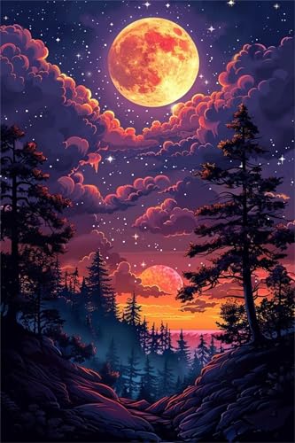 Puzzles für Erwachsene 70 Teile Mondbaum 20 x 15 cm Puzzle Erwachsene Klassische Puzzles Pädagogisches Spiel Impossible Herausforderung 70 Teile Puzzle von Jiian
