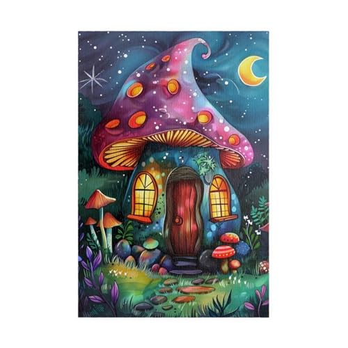 Puzzles für Erwachsene 70 Teile Mondpilzhaus 20 x 15 cm Puzzle Erwachsene Klassische Puzzles Pädagogisches Spiel Impossible Herausforderung 70 Teile Puzzle von Jiian