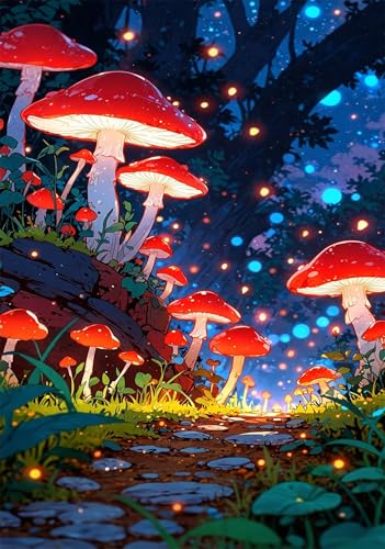 Puzzles für Erwachsene 70 Teile Roter Pilz 20 x 15 cm Puzzle Erwachsene Klassische Puzzles Pädagogisches Spiel Impossible Herausforderung 70 Teile Puzzle von Jiian