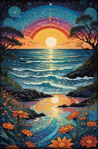 Puzzles für Erwachsene 70 Teile Sonnenaufgang Ozean 20 x 15 cm Puzzle Erwachsene Klassische Puzzles Pädagogisches Spiel Impossible Herausforderung 70 Teile Puzzle von Jiian