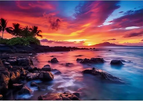 Puzzles für Erwachsene 70 Teile Sonnenuntergang Ozean 20 x 15 cm Puzzle Erwachsene Klassische Puzzles Pädagogisches Spiel Impossible Herausforderung 70 Teile Puzzle von Jiian