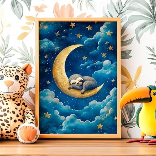 Puzzles für Erwachsene 70 Teile Sternenhimmel Mond Faultier 20 x 15 cm Puzzle Erwachsene Klassische Puzzles Pädagogisches Spiel Impossible Herausforderung 70 Teile Puzzle von Jiian