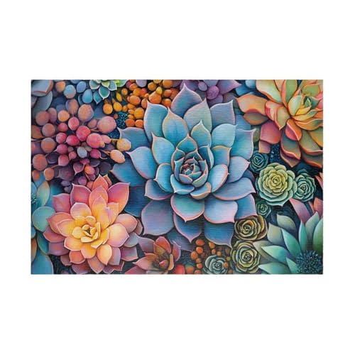Puzzles für Erwachsene 70 Teile Süße Sukkulenten 20 x 15 cm Puzzle Erwachsene Klassische Puzzles Pädagogisches Spiel Impossible Herausforderung 70 Teile Puzzle von Jiian