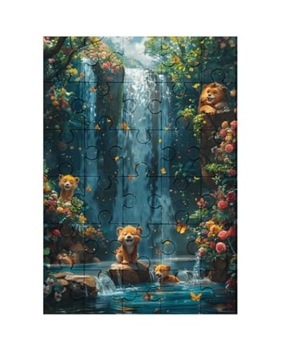 Puzzles für Erwachsene 70 Teile Wasserfalltiere 20 x 15 cm Puzzle Erwachsene Klassische Puzzles Pädagogisches Spiel Impossible Herausforderung 70 Teile Puzzle von Jiian