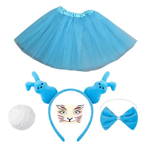 Jiimhte Halloween-Kostüm-Set, buntes Verkleidungs-Set, lustiges Cosplay-Zubehör, bezaubernde Outfit-Requisiten für Damen, Mädchen von Jiimhte