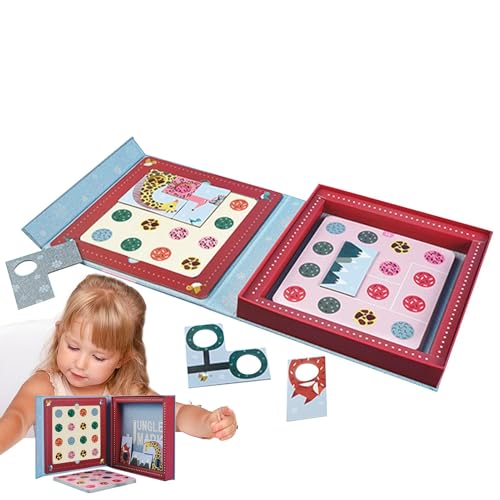 Jiimhte Kids Matching Game, Jungle Animal Matching Puzzle, Farbpassungsbrett, Kinder Unterhaltung Gehirn Teaser Spielzeug für kleine Mädchen von Jiimhte