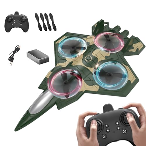 Jiimhte RC Flugzeug - Anfängerfreundliches RC Kampfflugzeug-Modell,Kunstflug Flugzeug mit Fernsteuerung für Draußen Garten Spielplatz Kinder Anfänger Jiimhte RC Flugzeug - Anfängerfreundliches RC Kampfflugzeug-Modell,Kunstflug Flugzeug mit Fernsteuerung für Draußen Garten Spielplatz Kinder Anfänger von Jiimhte