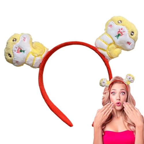 Jiimhte Stofftier-Stirnband, Cartoon-Schlangen-Kopfschmuck, Plüschtier-Kopfbedeckung, chinesisches Neujahrs-Partyzubehör für Frauen und Mädchen Jiimhte Stofftier-Stirnband, Cartoon-Schlangen-Kopfschmuck, Plüschtier-Kopfbedeckung, chinesisches Neujahrs-Partyzubehör für Frauen und Mädchen von Jiimhte
