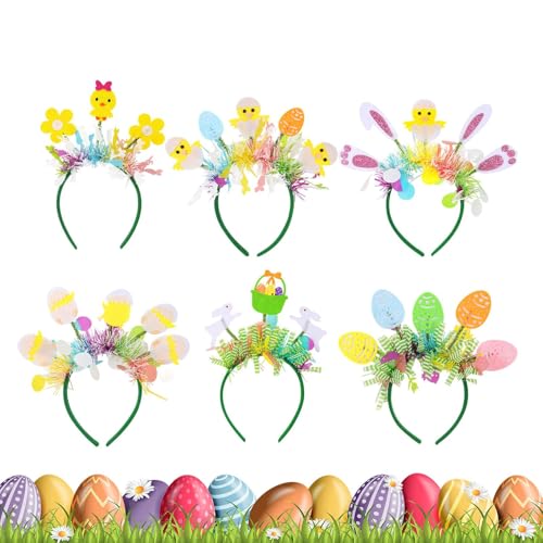 Jiimhte n Stirnband Haarband,n Stirnband - 6 Stück -Kopfbedeckung, Hasen-Ei-Huhn-Haarreifen - Fröhlicher tag, Haarband, kopfschnalle, niedlicher Haarschmuck für die party Jiimhte n Stirnband Haarband,n Stirnband - 6 Stück -Kopfbedeckung, Hasen-Ei-Huhn-Haarreifen - Fröhlicher tag, Haarband, kopfschnalle, niedlicher Haarschmuck für die party von Jiimhte