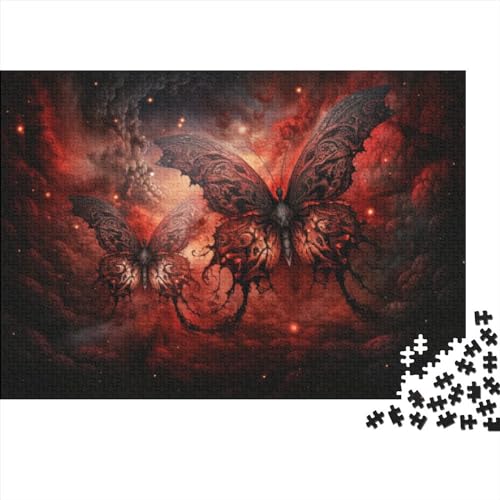 500-teiliges Puzzle, Schmetterlingspuzzle, Holzpuzzle, Familienaktivität, 500 Teile (52 x 38 cm) von Jiklophg