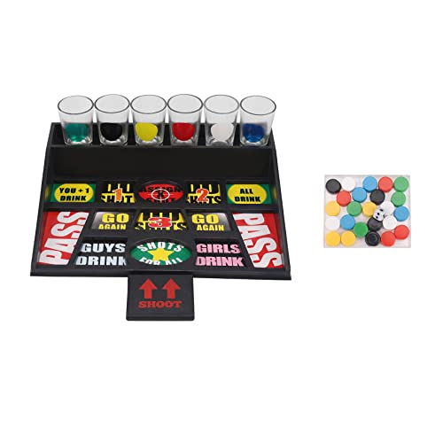 Jiklophg Geschenke Münze Partyspiele Roulette Trinkbar Spiel mit 6 Glasbechern und 1 Brett von Jiklophg