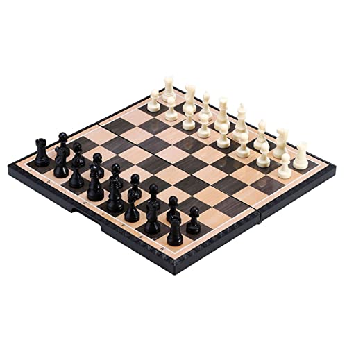 Jiklophg Internationales Schach Faltbares Magnetisches Schachbrett Mit Innenteilen FüR Aufbewahrung Tragbares Reisebrett Schachspiel von Jiklophg