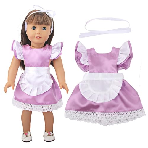 Jilibaba Puppenkleidung, Dienstmädchenkleid, lässige Outfits, Kostümzubehör für 46 cm große American Girl Puppen (1 Stück) - (#7) von Jilibaba