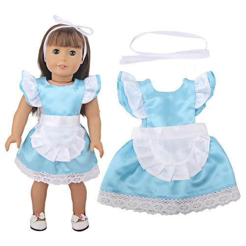 Jilibaba Puppenkleidung, Dienstmädchenkleid, lässige Outfits, Kostümzubehör für 46 cm große American Girl Puppen (1 Stück) - (#1) von Jilibaba