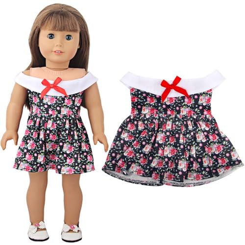 Jilibaba Puppenkleidung, Fliege, Blumenkleid, lässige Outfits, Kostüm-Zubehör für 46 cm große American Girl Puppen (1 Stück) - #1 von Jilibaba