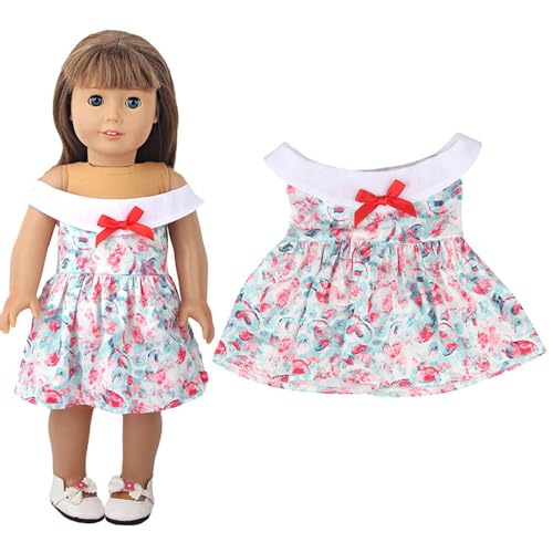 Jilibaba Puppenkleidung, Fliege, Blumenkleid, lässige Outfits, Kostüm-Zubehör für 46 cm große American Girl Puppen (1 Stück) - #6 von Jilibaba