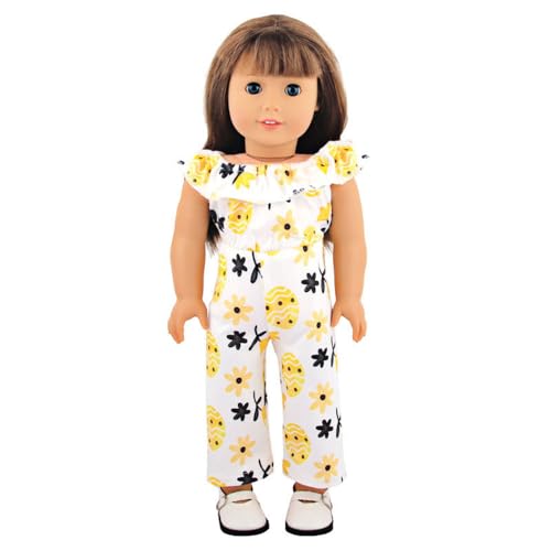 Jilibaba Puppenkleidung, Osterhasen-Ei-Druck, Kleid, lässige Outfits, Kostüm-Zubehör für 46 cm amerikanische Mädchenpuppen (1 Stück) - #8 von Jilibaba