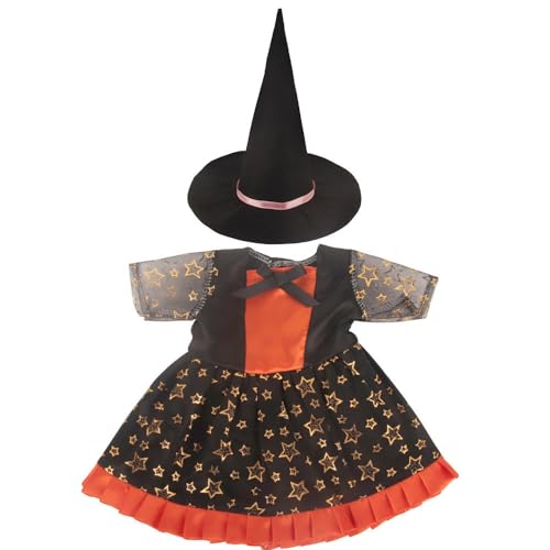 Jilibaba Puppenkleidung Halloween Hexenkleid mit Hut Outfits Kostüm Zubehör für 46 cm American Girl Puppen (2 Stück) - #3 von Jilibaba