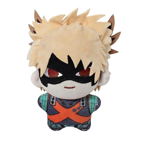 Anime MHA Plüschfiguren, 10 cm, niedliches Midoriya Izuku/Bakugou Katsuki weiches gefülltes Mini-Umarmungskissen, Anime-Figur, Anhänger, Taschenzubehör von Jilijia